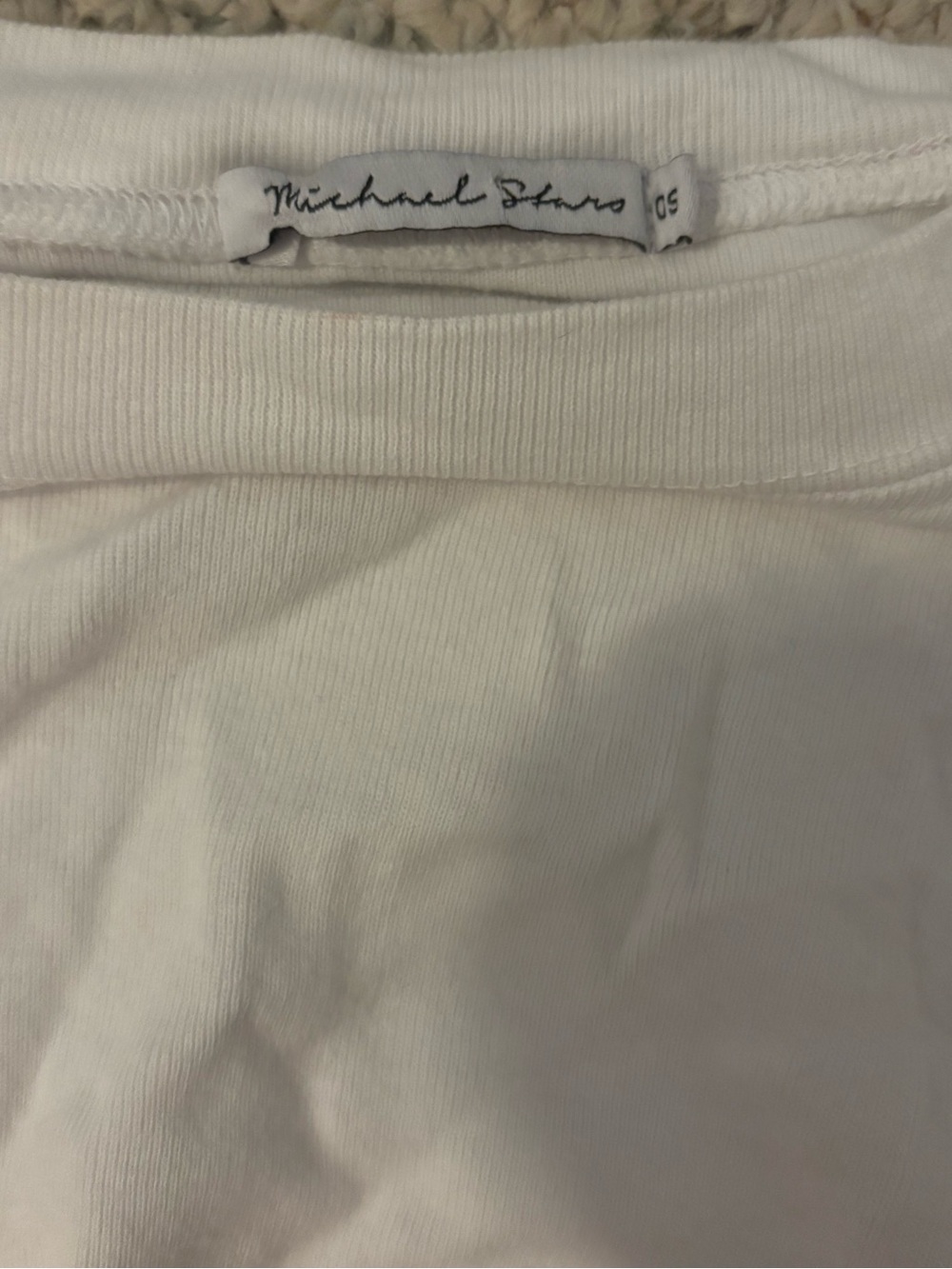 Michael Stars White Long-Sleeve Crew Sweatshirt - Picture 3 of 3
